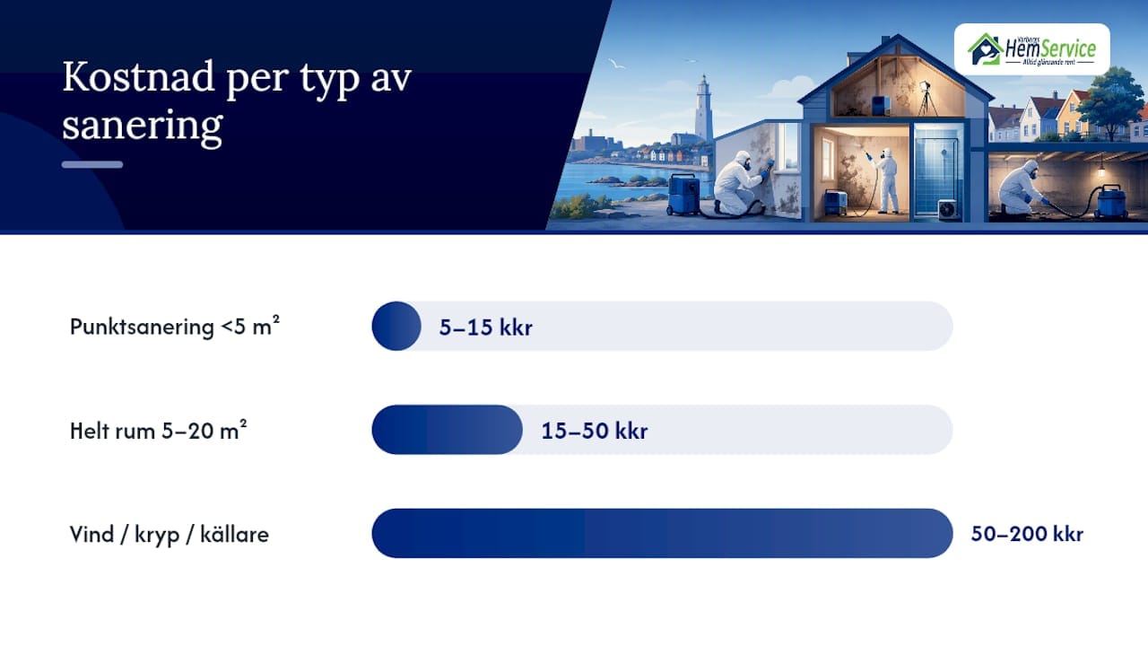 Prisintervall för mögelsanering