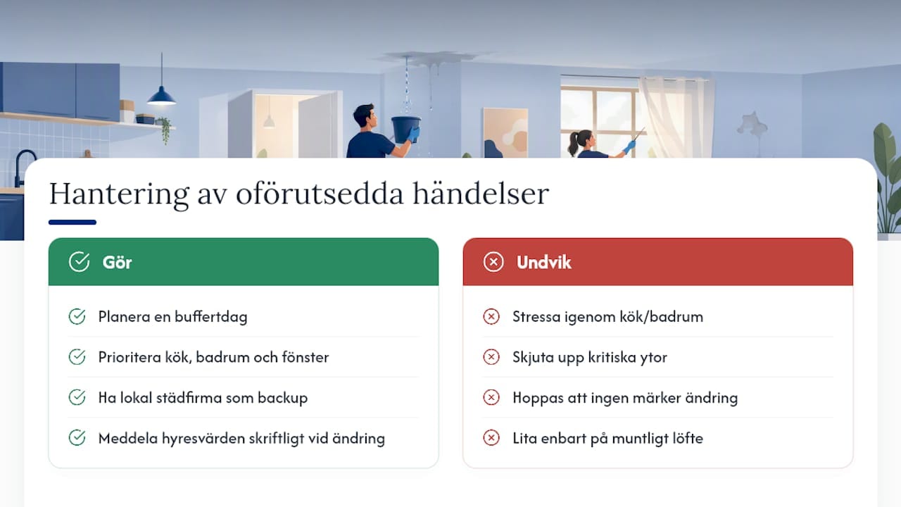 Så hanterar du oförutsedda händelser i tidsplanen — overview diagram