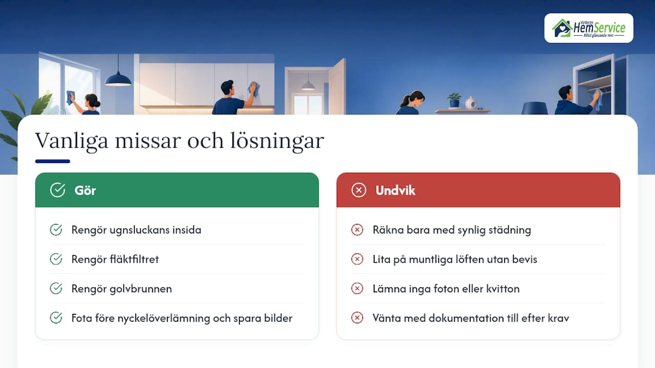 Vad hyresgäster missar oftast vid utflytt — overview diagram