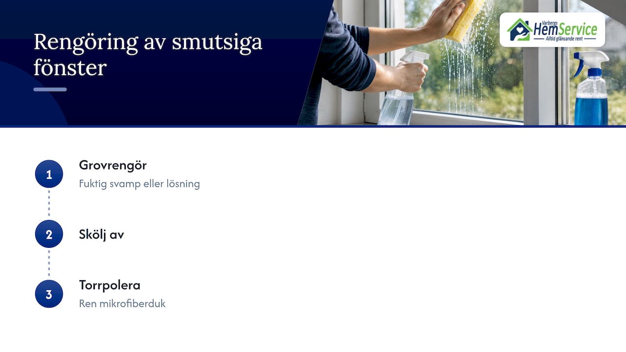 Tre steg från grovrengöring till torr polering